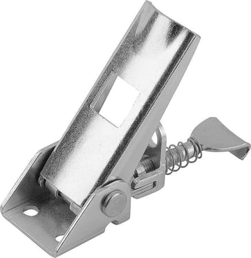 LATCH WITH SWING BAIL, ADJUSTABL, FAST. HOLES VISIBLE, Model: C WITH PADLOCK HOLE, STEEL GALVANISED AND PASSIVATED, K0046.3420721