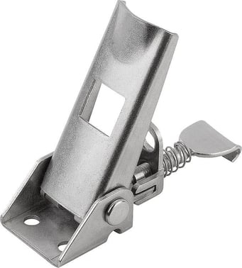 LATCH WITH SWING BAIL, ADJUSTABL, FAST. HOLES VISIBLE, Model: C WITH PADLOCK HOLE, SS STEEL 1.4301, K0046.3420722