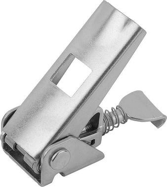[4059245033850] LATCH ADJUSTABLE, Model: B WLO WITH LOCK1, SS STEEL, F1: 1000, FAST. HOLES COVERED K0047.2420602