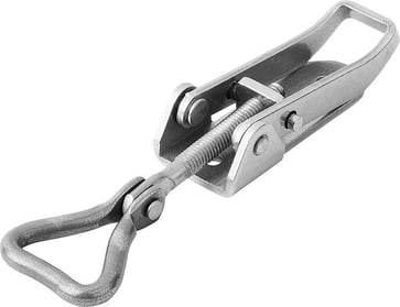 [4585051074] LATCH WITH HOOK CLAMP MOVABLE AD, FAST. HOLES VISIBLE, Model: A STANDARD, SS STEEL 1.4301, F1: 1000 K0050.1421122
