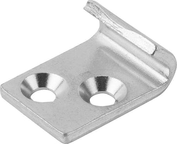 [4585051075] CATCH PLATE FOR LATCH, W. MOVABLE CL. HOOK, Model: A, STEEL PASSIVATED, D: 3, 7 K0050.9135211