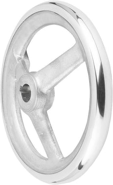 HANDWHEEL DIN950, D1: 400 REAMED HOLE WITH SLOT D2: 34H7, B3: 10, T: 37, 3, ALUMINIUM, WITHOUT GRIP K0160.1400X34