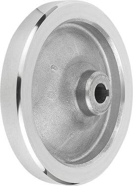 DISC HANDWHEEL D1: 160 REAMED HOLE WITH SLOT D2: 15H7, B3: 5, T: 17, 3 ALUMINIUM, WITHOUT GRIP K0161.1160X15
