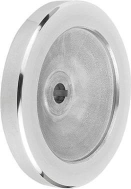 DISC HANDWHEEL D1: 140 REAMED HOLE WITH SLOT D2: 14H7, B3: 5, T: 16, 3 ALUMINIUM, WITHOUT GRIP K0161.1140X14