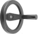 To-delt håndhjul D1: 80 bøsningshul med slids D2: 10H7, B3: 3, t: 11, 4, aluminium, sort pulver, 4059245320585
