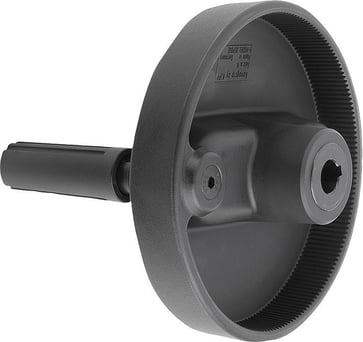 [4059245062218] HANDWHEEL D1: 160, REAMED HOLE WITH SLOT D2: 16H7, B3: 5, T: 18, 3, WITHOUT TRANSVERSE HOLE, SIZE: 4, TermoPlast, IC, K0257.41601605