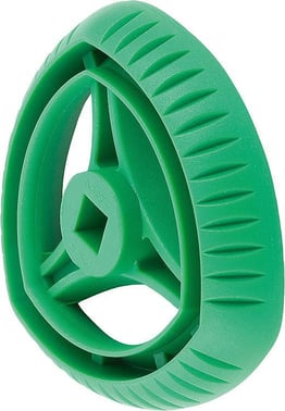 [4585051212] DELTA WHEEL SQUARE bøsning, SIZE: 1 D1: 50, SW: 6, WITHOUT GRIP, D2: 5, TermoPlast, IC GREEN RAL 6032 K0275.050061