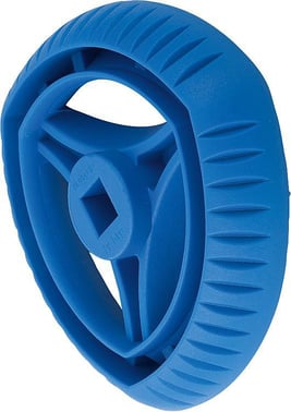 DELTA WHEEL SQUARE bøsning, SIZE: 3 D1: 80, SW: 8, WITHOUT GRIP, D2: 5, TermoPlast, IC BLUE RAL 5017 K0275.080084