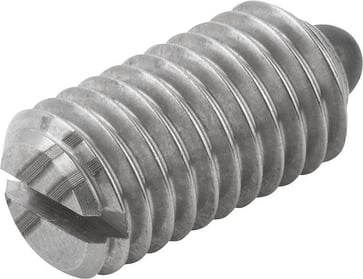 [4059245224579] SPRING PLUNGER INTENSIFIED SPRING FORCE D: M16 L: 24, SS STEEL, COMP: PIN SS STEEL, PU: 5 K0314.216
