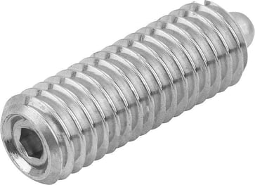 SPRING PLUNGER SPRING FORCE D: M10 L: 22, SS STEEL, COMP: PIN SS STEEL, PU: 5 K0319.10