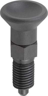 [4059245011452] INDEXING PLUNGER SIZE: 9 D1: M06X0, 75, D: 3, Model: A WITHOUT LOCKNUT, STEEL HARDENED, COMP: TermoPlast, IC K0338.1903