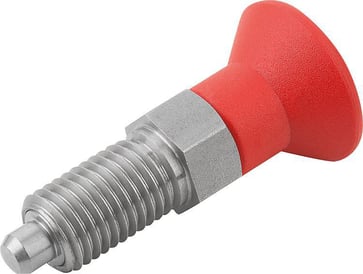 [4059245227358] INDEXING PLUNGER SIZE: 1 D1: M10X1, D: 5, Model: A WITHOUT LOCKNUT, SS STEEL HARDENED, K0338.0110584