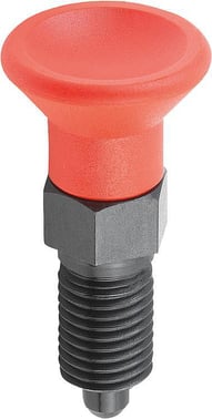 [4059245227044] INDEXING PLUNGER SIZE: 2 D1: M12x1,5, D: 6, Model: A WITHOUT LOCKNUT, STEEL HARDENED, COMP: TermoPlast, IC K0338.120684