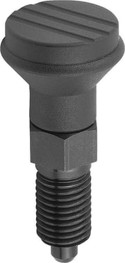 [4059245013425] INDEXING PLUNGER SIZE: 1 D1: M10X1, D: 5, Model: A WITHOUT LOCKNUT, STEEL HARDENED, COMP: TermoPlast, IC K0339.1105
