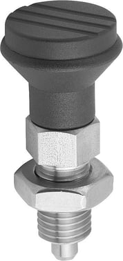 [4059245013494] INDEXING PLUNGER SIZE: 2 D1: M12x1,5, D: 6, Model: B WITH LOCKNUT, SS STEEL NOT HARDENED, K0339.12206