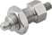 [4059245014217] INDEXING PLUNGER SIZE: 4 D1: M20x1,5, Model: F, STAINLESS STEEL NOT HARDENED K0341.12412 miniature