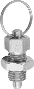 [4059245014347] INDEXING PLUNGER SIZE: 2 D1: M12x1,5, Model: S, STAINLESS STEEL NOT HARDENED K0342.14206