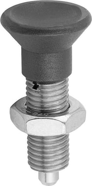 [4059245015184] INDEXING PLUNGER SIZE: 2 D1: M12x1,5, Model: H STAINLESS STEEL, COMP: TermoPlast, IC, COMP: BLACK GREY K0343.12206
