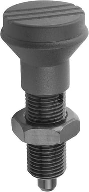 [4059245016075] INDEXING PLUNGER SIZE: 3 D1: M16x1,5, Model: H STEEL, HARDENED, COMP: TermoPlast, IC, COMP: BLACK GREY K0344.2308