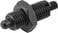 [4059245016778] INDEXING PLUNGER WITHOUT COLLAR SIZE: 1 D1: M10X1, D: 5, Model: K, WITH THREADED PIN WITH LOCKNUT, STEEL HARDENED K0345.2105 miniature