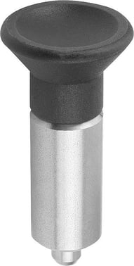 [4059245016952] INDEXING PLUNGER SIZE: 1, Model: L, STAINLESS STEEL HARDENED, COMP: TermoPlast, IC COMP: BLACK GREY K0346.01105