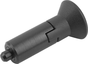 [4059245017201] INDEXING PLUNGER WITH LOCKING SLOT SIZE: 1, Model: M, STEEL HARDENED, COMP: TermoPlast, IC COMP: BLACK GREY K0346.2105