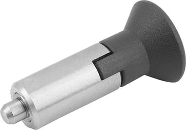 [4059245017157] INDEXING PLUNGER WITH LOCKING SLOT SIZE: 3, Model: M, SS STEEL NOT HARDENED, COMP: TermoPlast, IC COMP: BLACK K0346.12308