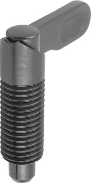 INDEXING PLUNGER WITHOUT COLLAR, D: 12, D1: M20x1,5, Model: A GRIP UNCOATED WITHOUT NUT, STEEL K0348.0412201