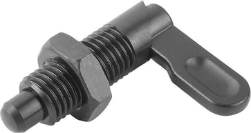 INDEXING PLUNGER WITHOUT COLLAR, D: 8, D1: M16x1,5, Model: B GRIP UNCOATED WITH NUT, STEEL K0348.0508161