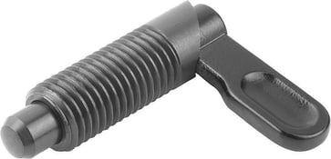 INDEXING PLUNGER WITHOUT COLLAR, D: 12, D1: M20x1,5, Model: C GRIP POWDERCOATED WITHOUT, STEEL K0348.0612201