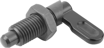 INDEXING PLUNGER WITHOUT COLLAR, D: 5, D1: M10, Model: D GRIP POWDERCOATED WITH NU, STEEL K0348.070510