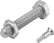 THREADED SPINDLE FOR LEVELLING FEET D1: M12X50 SS STEEL, ECO L1: 56 K0429.120502 miniature