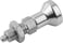 [4059245009954] INDEXING PLUNGER SIZE: 1 D1: M10X1, D: 5, Model: B WITH LOCKNUT, SS STEEL HARDENED, K0632.002105 miniature