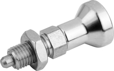 [4059245010653] INDEXING PLUNGER SIZE: 2 D1: M12x1,5, D: 6, Model: B WITH LOCKNUT, SS STEEL NOT HARDENED, K0632.112206