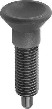 [4059245015498] INDEXING PLUNGER SIZE: 1 D1: M10X1, Model: G STEEL, COMP: TermoPlast, IC, COMP: BLACK GREY K0633.21105