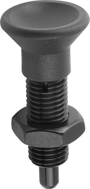 [4059245015795] INDEXING PLUNGER SIZE: 9 D1: M06X0, 75, Model: H STEEL, COMP: TermoPlast, IC, COMP: BLACK GREY K0633.22903