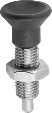 [4059245015450] INDEXING PLUNGER SIZE: 9 D1: M06X0, 75, Model: H STAINLESS STEEL, COMP: TermoPlast, IC, COMP: BLACK GREY K0633.202903