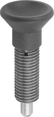 [4059245015481] INDEXING PLUNGER SIZE: 0 D1: M08X1, Model: G STAINLESS STEEL, COMP: TermoPlast, IC, COMP: BLACK GREY K0633.211004