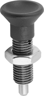 [4059245015597] INDEXING PLUNGER SIZE: 1 D1: M10X1, Model: H STAINLESS STEEL, COMP: TermoPlast, IC, COMP: BLACK GREY K0633.212105