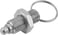 [4059245016372] INDEXING PLUNGER WITHOUT COLLAR SIZE: 0 D1: M08X1, D: 4, Model: U WITH LOCKNUT, SS STEEL HARDENED K0635.04004 miniature