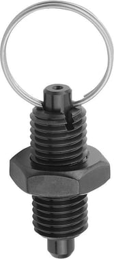 [4059245016921] INDEXING PLUNGER WITHOUT COLLAR SIZE: 3 D1: M16x1,5, D: 8, Model: U WITH LOCKNUT, STEEL HARDENED K0635.4308