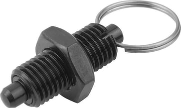 [4059245016938] INDEXING PLUNGER WITHOUT COLLAR SIZE: 4 D1: M20x1,5, D: 10, Model: U WITH LOCKNUT, STEEL HARDENED K0635.4410