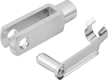 [4059245178919] CLEVIS W. SNAP-IN PIN DIN71752, THREAD M08 Right-HAND THREAD, G: 32, FREE-CUTTING STEEL GALVANISED AND K0731.0832