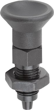 [4059245012602] INDEXING PLUNGER PREMIUM WITH TAPERED INDEXING PIN SIZE: 2 D1: M12x1,5, D: 6, Model: B WITH LOCKNUT, STEEL K0736.52206