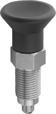 Positioneringsbolt "PREMIUM" med cylindrisk pin Størrelse: 1 - D1: M10x1, D: 5, Model: A uden låsemøtrik, K0736.401105