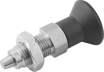 [4059245012534] INDEXING PLUNGER PREMIUM WITH TAPERED INDEXING PIN SIZE: 1 D1: M10X1, D: 5, Model: B WITH LOCKNUT, K0736.502105