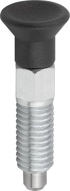 [4059245204731] INDEXING PLUNGER ECO SIZE: 0 D1: M06, D: 4, Model: A WITHOUT LOCKNUT, STEEL NOT HARDENED, COMP: TermoPlast, IC K0747.01004060