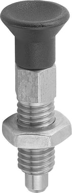 [4059245205011] INDEXING PLUNGER ECO SIZE: 3 D1: M12, D: 8, Model: B WITH LOCKNUT, SS STEEL NOT HARDENED, K0747.12308120
