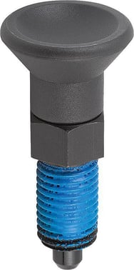[4059245258727] INDEXING PLUNGER SIZE: 1 D1: M10X1, D: 5, Model: AP WITHOUT LOCKNUT, STEEL HARDENED, COMP: TermoPlast, IC K1096.91105