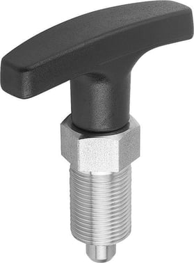 [4059245257089] INDEXING PLUNGER SIZE: 3 D1: M16x1,5, D: 8, Model: A WITHOUT LOCKNUT, SS STEEL HARDENED, COMP: POLYAMIDE K1124.05308